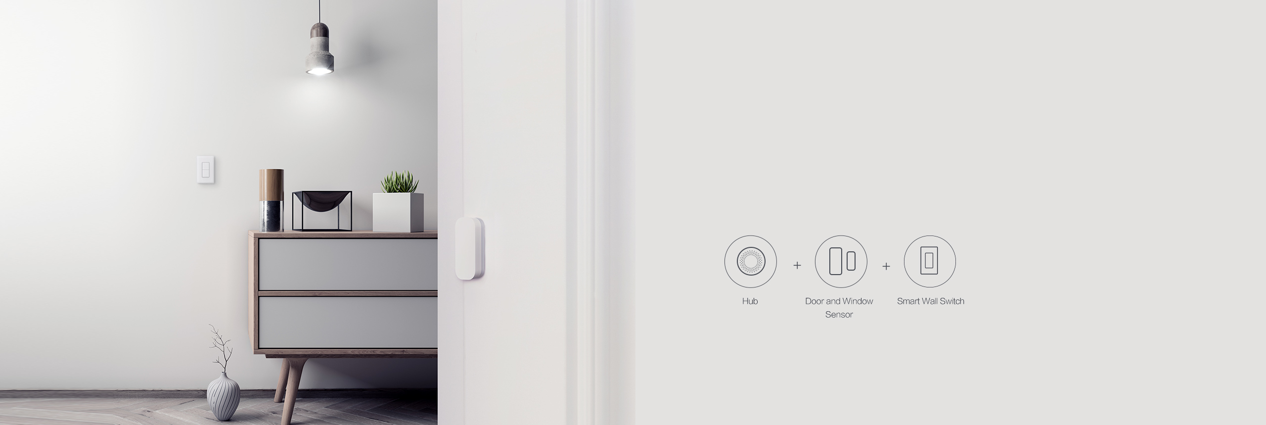 Smart lighting with our smart switch without neutral and door sensor