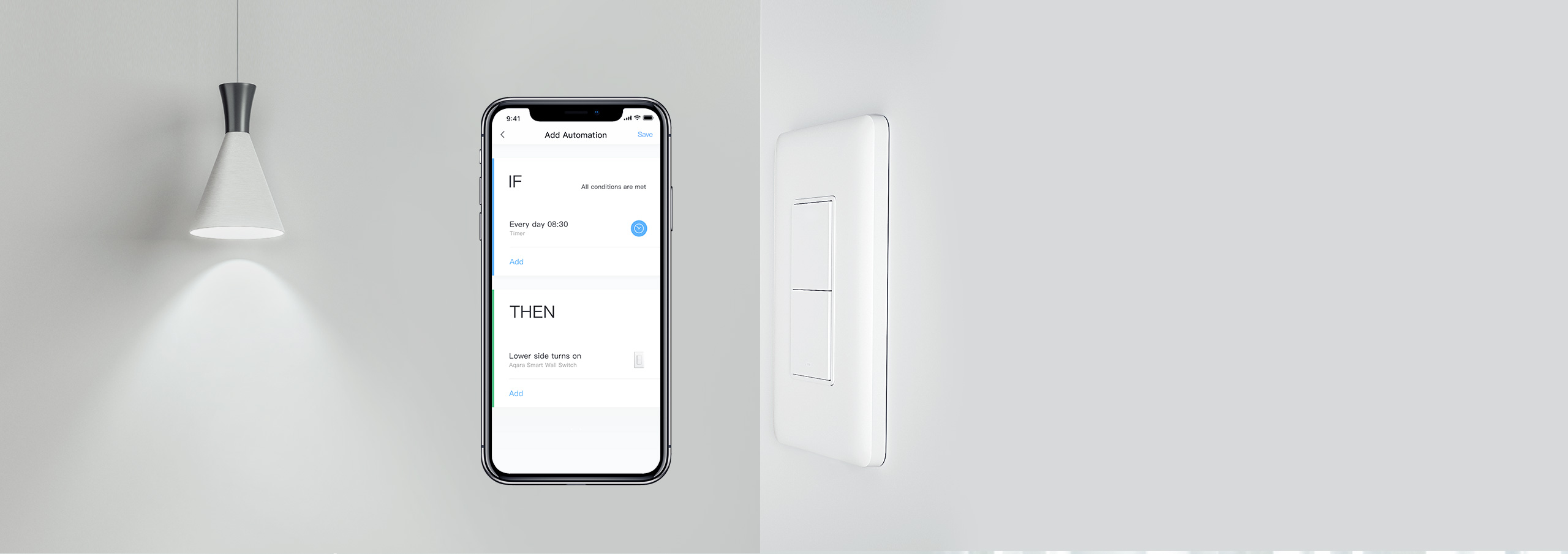 Set smart switch's timers in order to turn on/off automatically lights