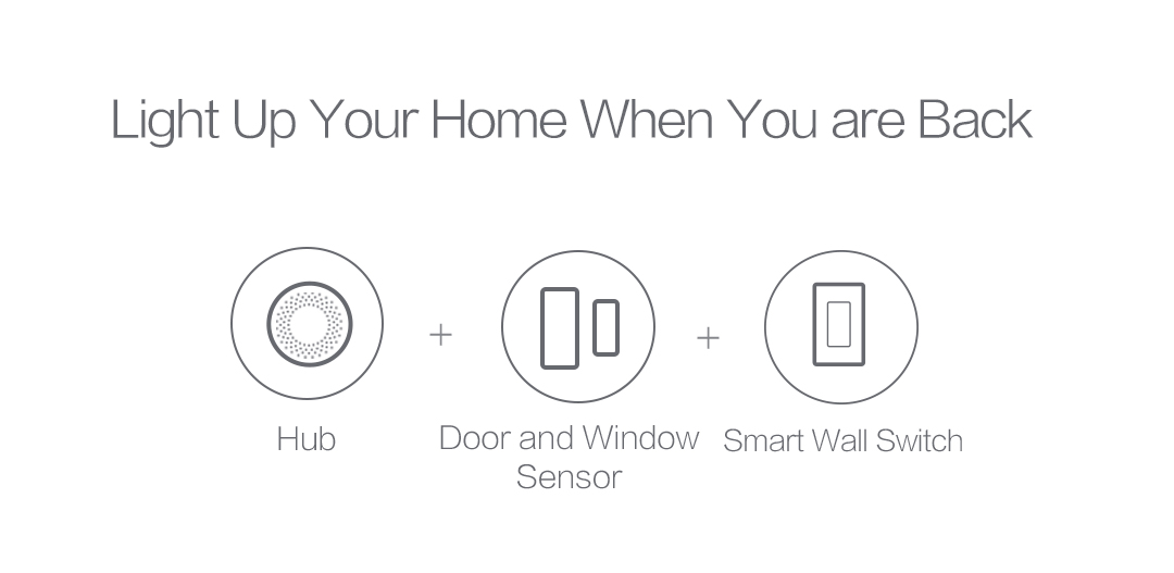 The lights will automatically turn on as soon as you arrive home to give you a warm welcome.