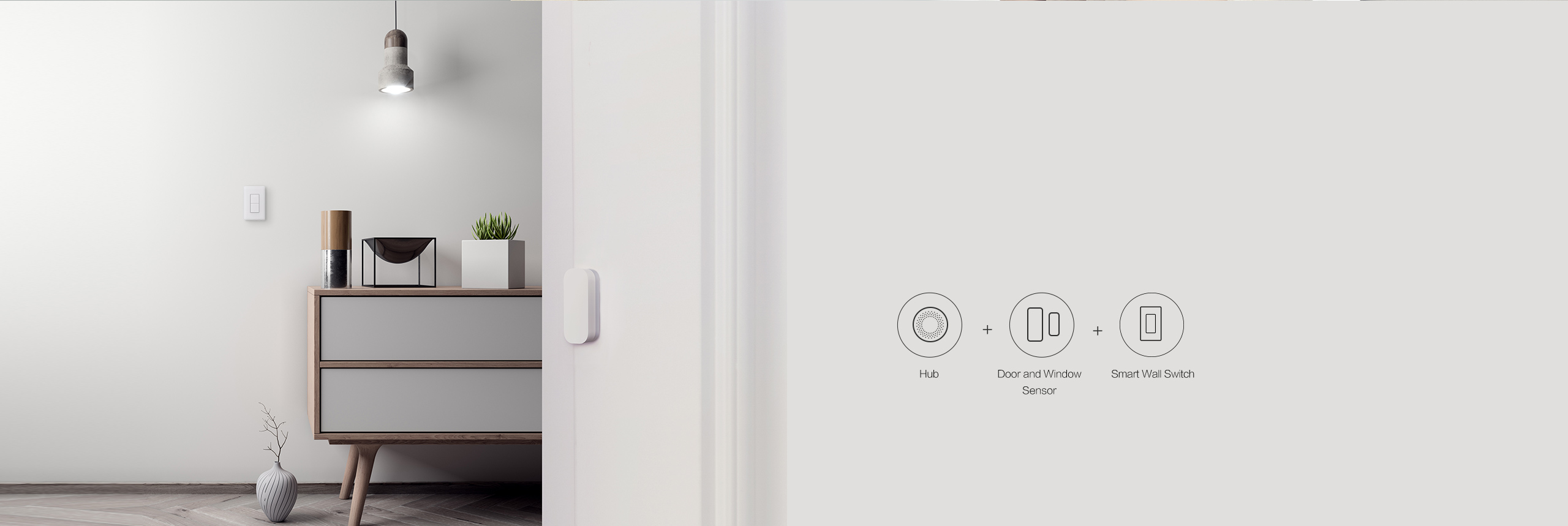 Smart lighting with our smart switch with neutral and door sensor