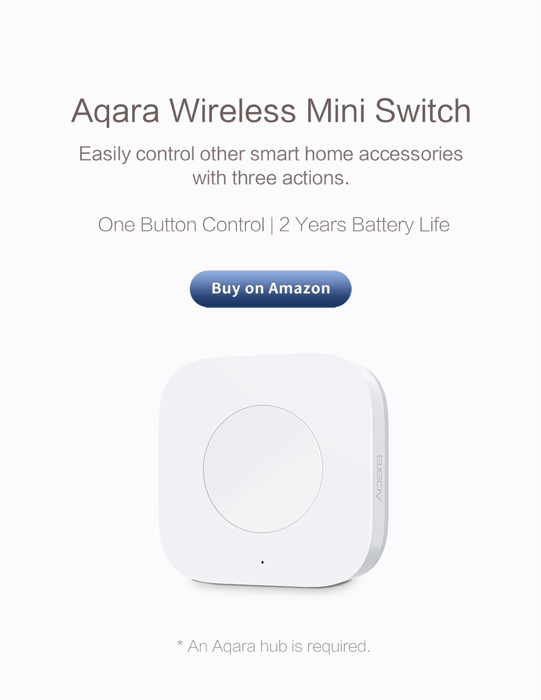 Aqara WXKG11LM Intelligent Wirelessly Switch Portable One-Button Device X8L4 